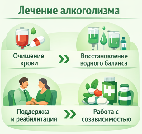 лечение алкоголизма в Кандалакше этапы